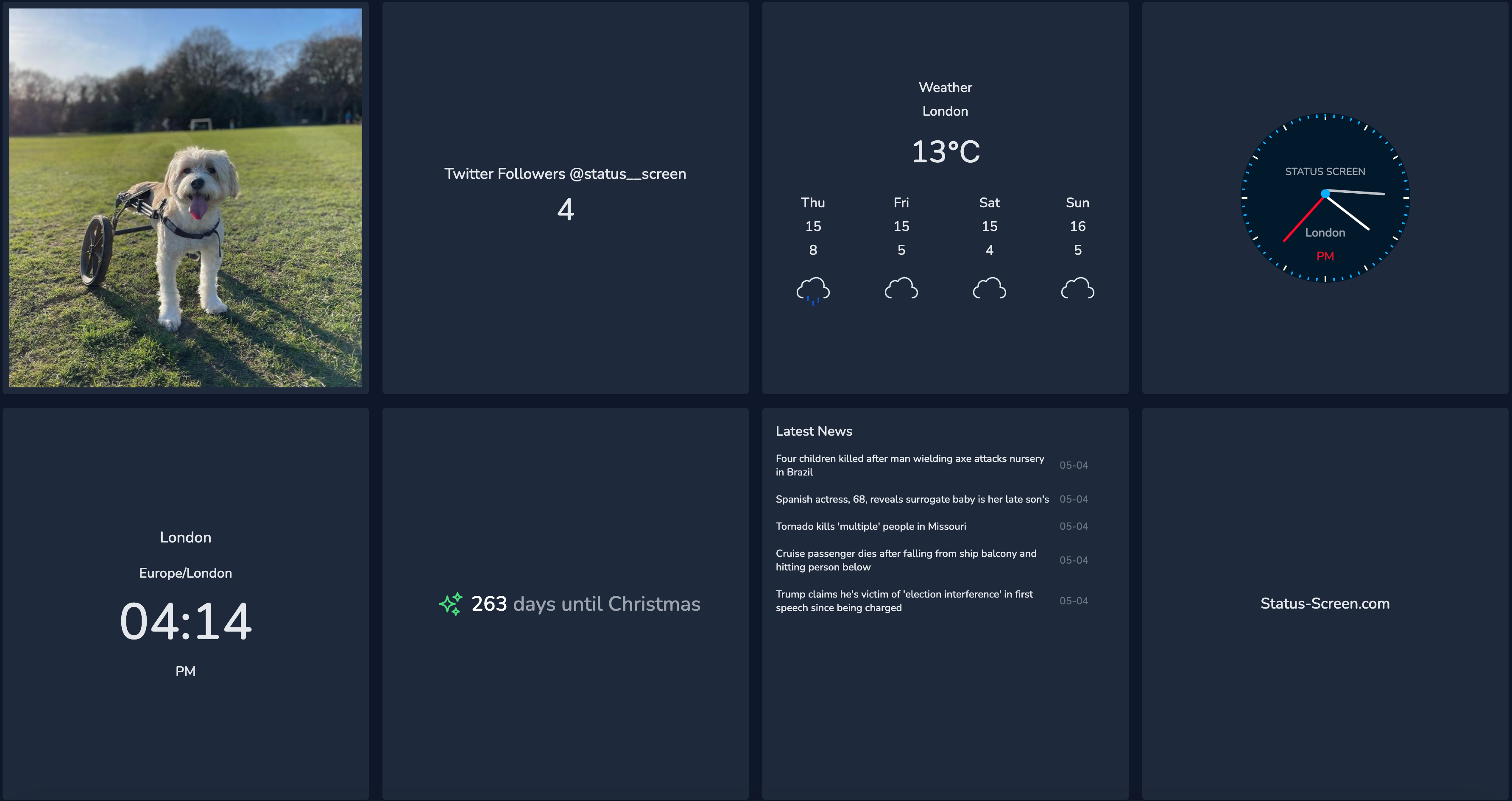 Status Screen screen shot